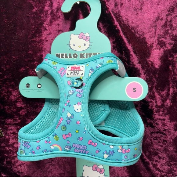 Sassy Meow Sanrio Hello Kitty SMALL Cat Dog Blue Collar Leash & Harness - Picture 2 of 12